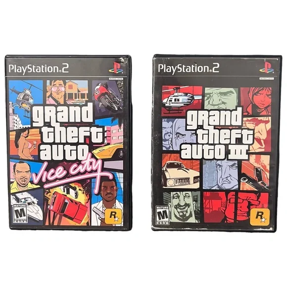 Grand Theft Auto 3 & Vice City PS2 (Sony PlayStation 2) Fully Tested! - Picture 1 of 8